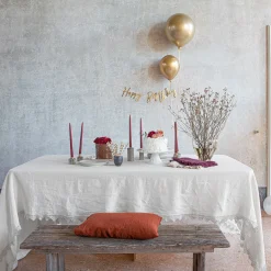 White Tablecloth with Sicilian Lace