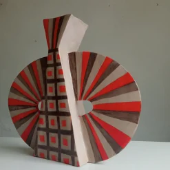 Wild Red Terracotta Double-Face Decorative Vase