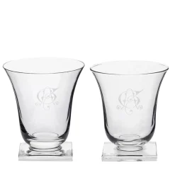 Wine and Water Deco Crystal Goblets