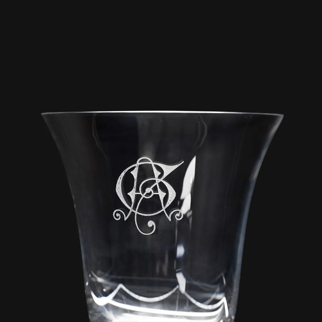 Wine and Water Deco Crystal Goblets