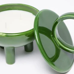 Wok Erba Green Ceramic Candle