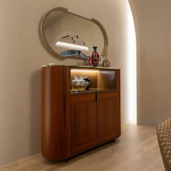 Wood Cabinet With Marble Top