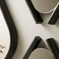 Wood Eye Small Mirror with Solid Oak Frame