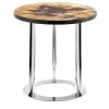 Wood Round Side Table