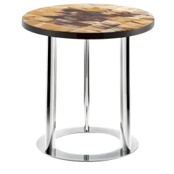 Wood Round Side Table