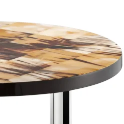 Wood Round Side Table