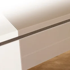 Wooden And Metal Frame Eva Desk With Drawers