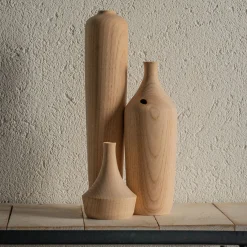 Wooden Sculptural Bottles Set #3