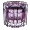 Xmas Set of 2 Purple Glass Boxes with Lid