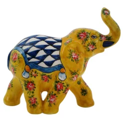 Yellow Elephant Figurine