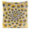 Yellow Peacock Feather Square Serving Plate