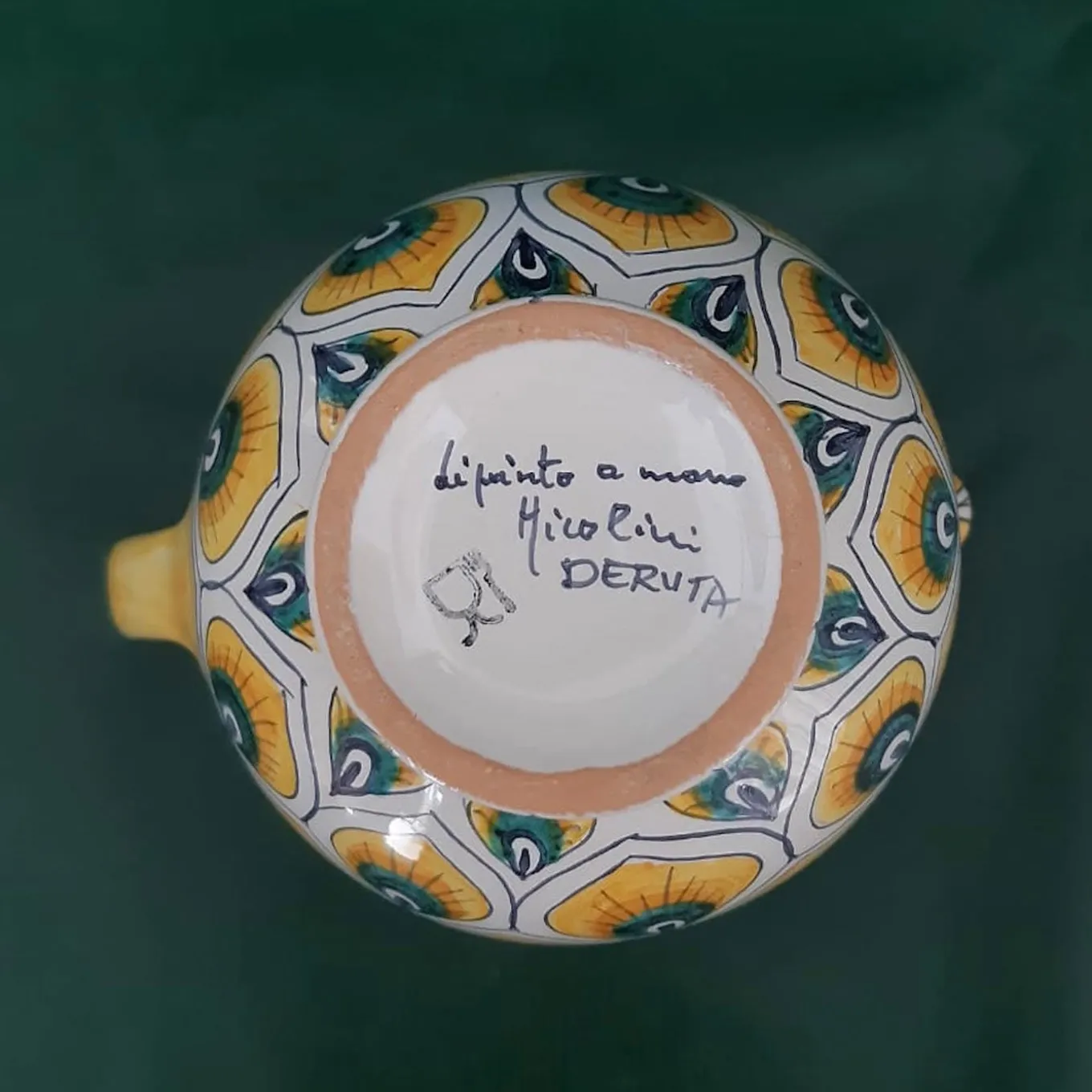 Yellow Peacock Feather Wine Carafe