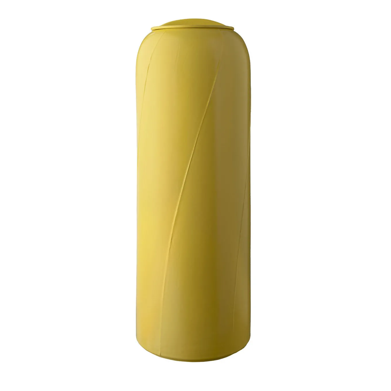 Yellow Tall Vase A with Lid by Benjamin Hubert