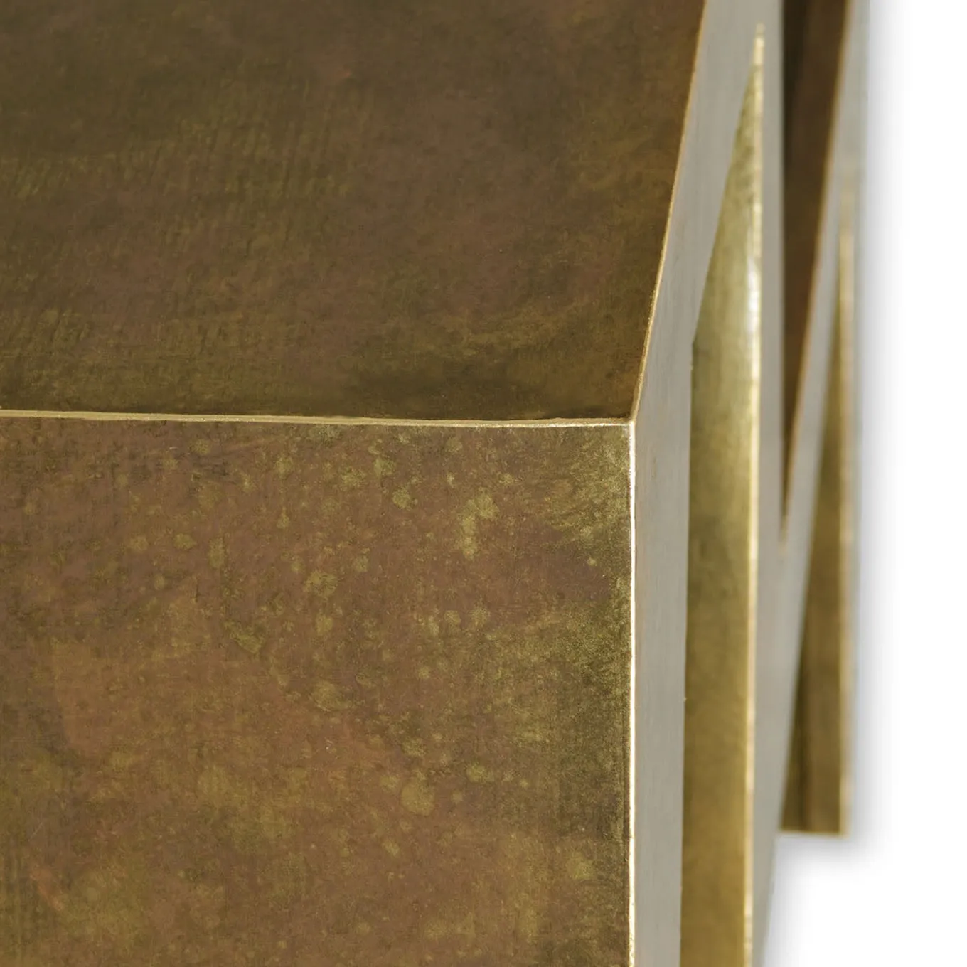 Zago Burnished Bronze Wood Side Table