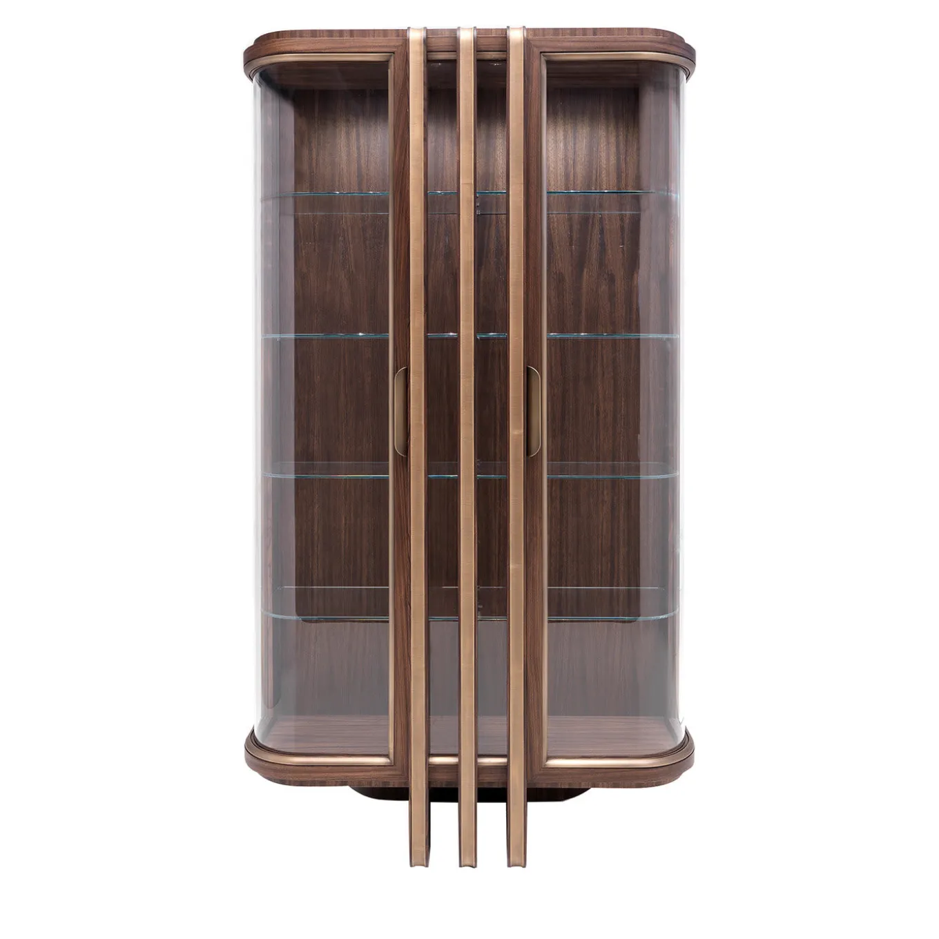 Zebra and Brass 2-Door Display Cabinet