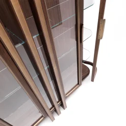 Zebra and Brass 2-Door Display Cabinet