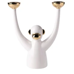 Zee White Candle Holder