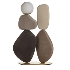 Zen Big Brown Leather Floor Lamp