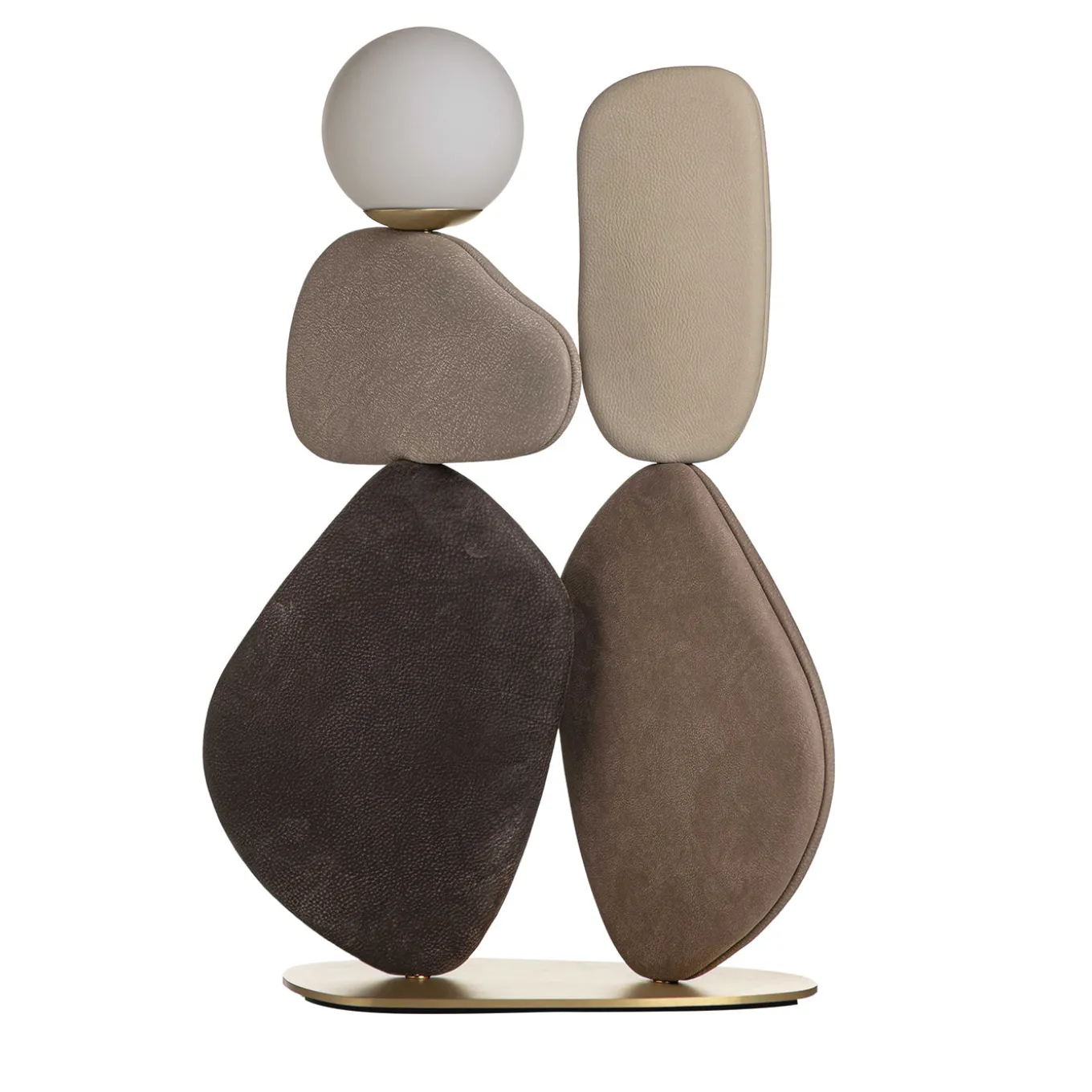 Zen Big Brown Leather Floor Lamp