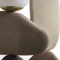 Zen Big Brown Leather Floor Lamp