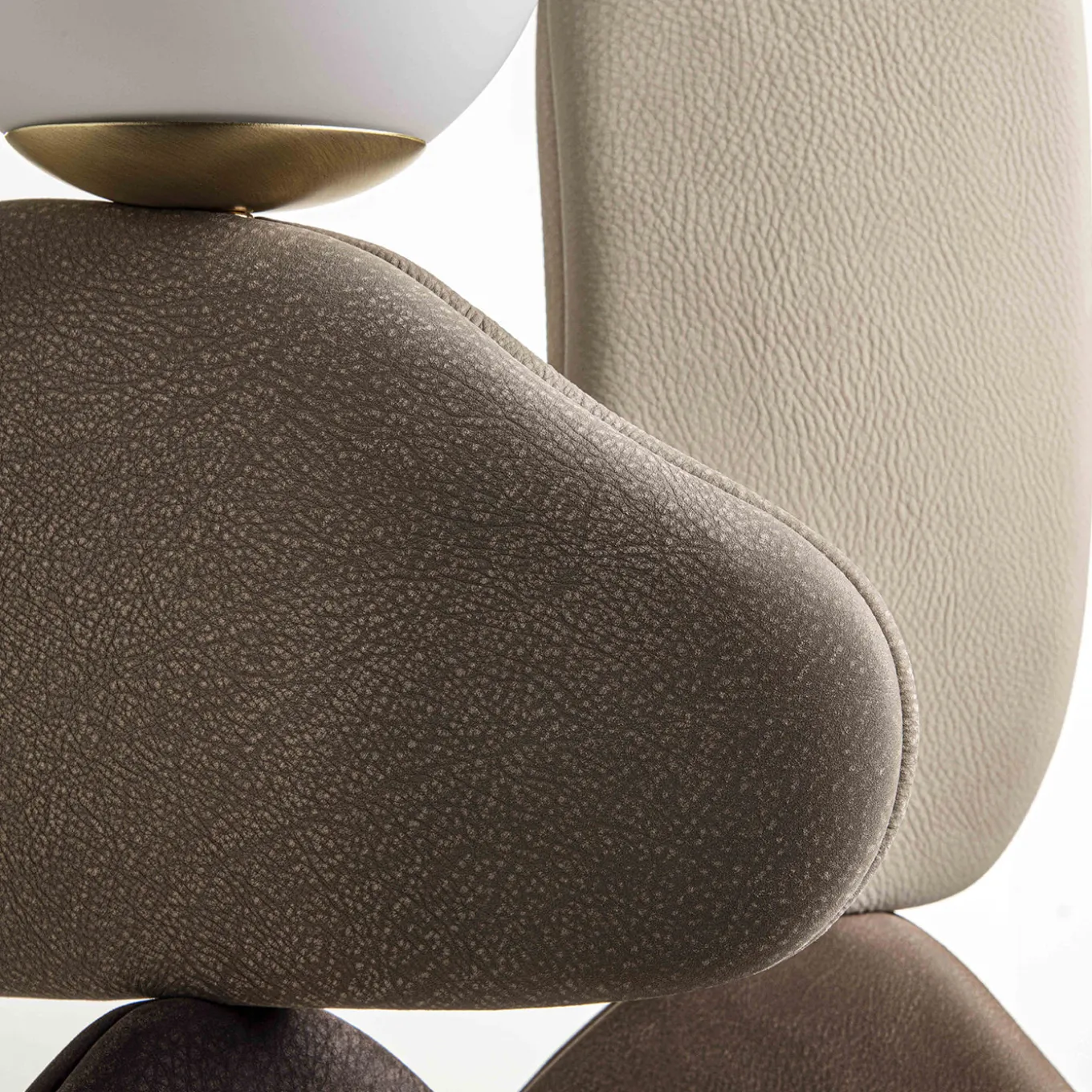 Zen Big Brown Leather Floor Lamp