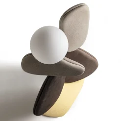 Zen Big Brown Leather Floor Lamp