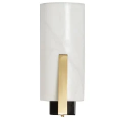 Zeno Wall Sconce in Satin Brass, Mat Black and Alabaster