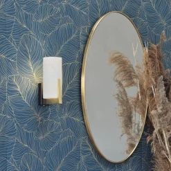 Zeno Wall Sconce in Satin Brass, Mat Black and Alabaster