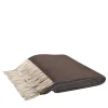 Zibelline 100% Cashmere Brown Blanket With Fringes