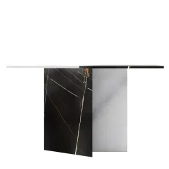 Zion Sahara Noir and Bianco T Marble Console by Paolo Ciacci