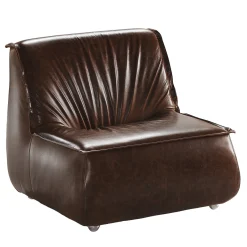 Zoe Brown Leather Lounge Chair