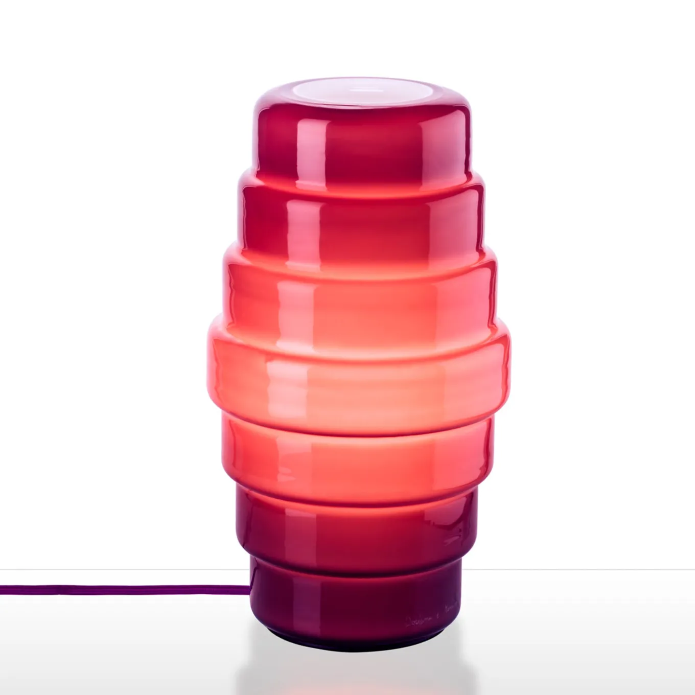 Zoe Purple Table Lamp by Doriana and Massimiliano Fuksas