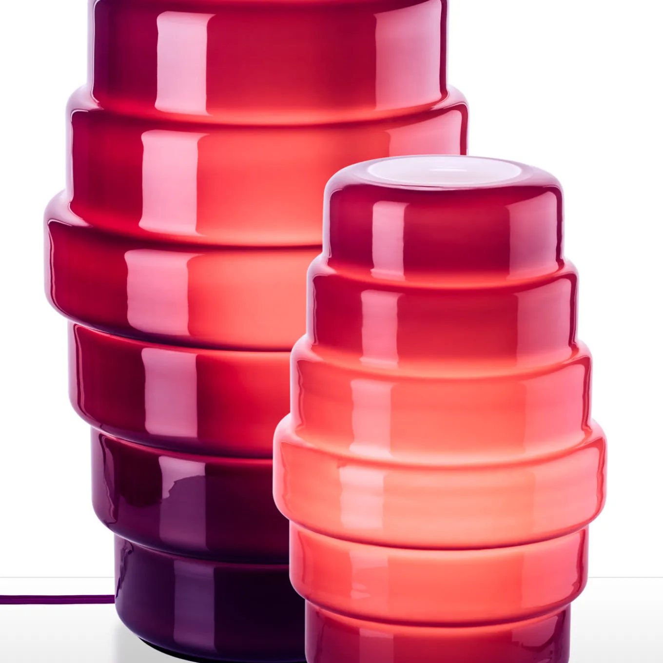 Zoe Purple Table Lamp by Doriana and Massimiliano Fuksas